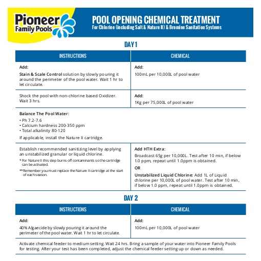 pioneer pool opening hours